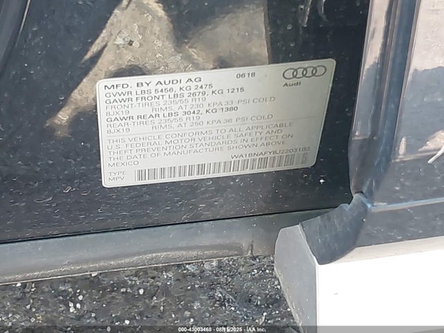 2018 AUDI Q5 WA1BNAFY8J2203103 Photo 8