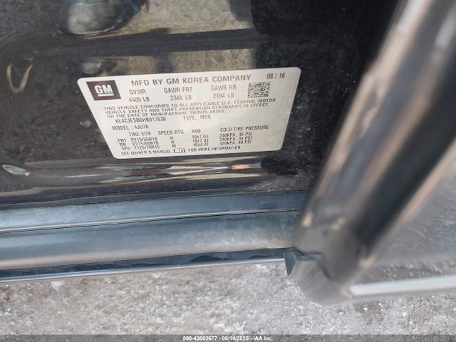Buick luv mfi, vvt: variable valve timing, alum, e85 max 2017 KL4CJESB6HB017630 Image 9