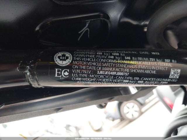3JB2JEG48RJ000757 Can-Am 900 Ace