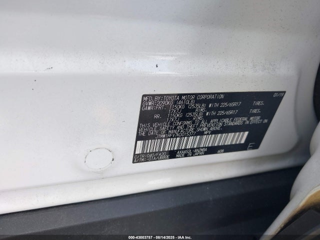 2019 Toyota Rav4 Xle მანქანა იყიდება აუქციონზე, vin: JTMW1RFV7KD015377, აუქციონის ნომერი: 43003757
