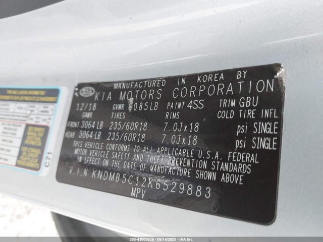 KIA gdi lamda - ii 2019 KNDMB5C12K6529883 Image 9