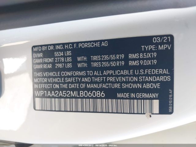 2021 PORSCHE MACAN WP1AA2A52MLB06086 Photo 8
