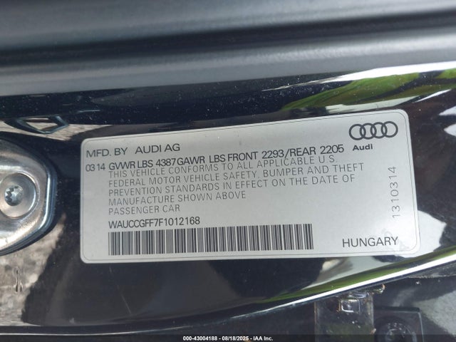 2015 AUDI A3 WAUCCGFF7F1012168 Photo 8