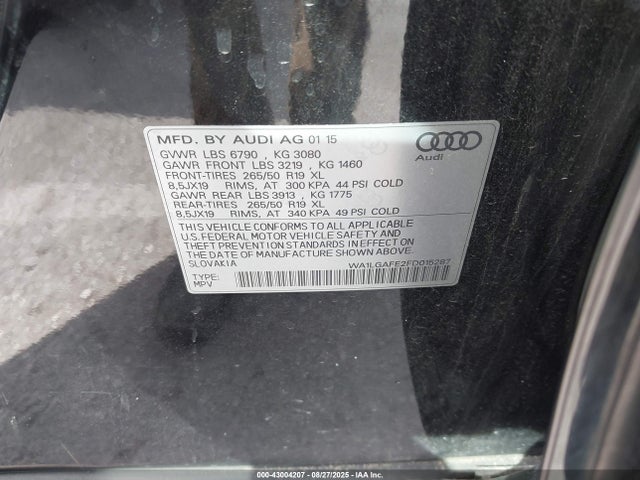 2015 AUDI Q7 WA1LGAFE2FD015287 Photo 8