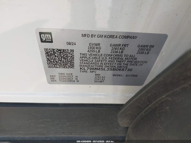 Chevrolet l3t 2025 KL79MMSL3SB068730 Image 9