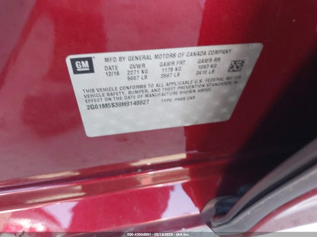 2017 CADILLAC XTS 2G61M5S39H9148827 Photo 8