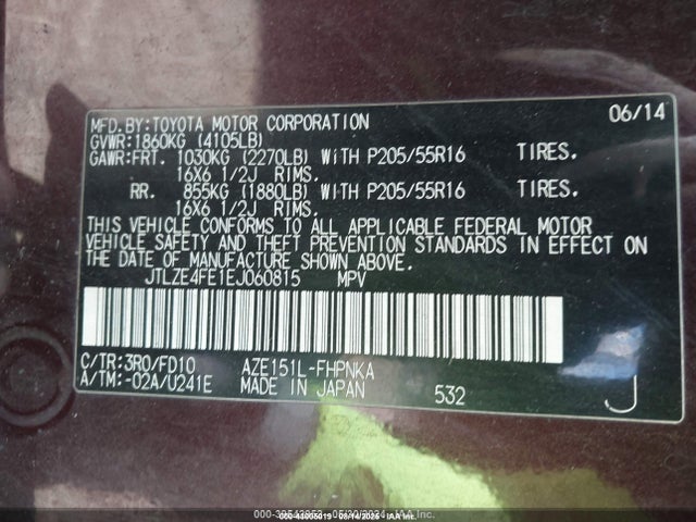 Scion 2az-fe 2014 JTLZE4FE1EJ060815 Image 9
