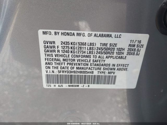 2017 ACURA MDX 5FRYD3H92HB005448 Photo 8