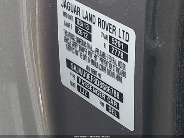 2013 JAGUAR XF SAJWJ0EF8D8S86788 Photo 8