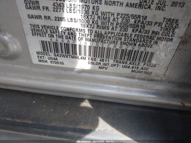 2014 MITSUBISHI OUTLANDER SPORT 4A4AP3AU6EE002924 Photo 8