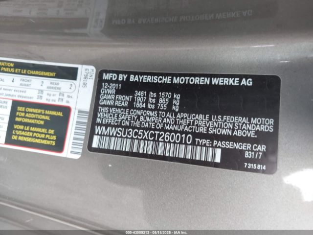 2012 MINI COOPER WMWSU3C5XCT260010 Photo 8