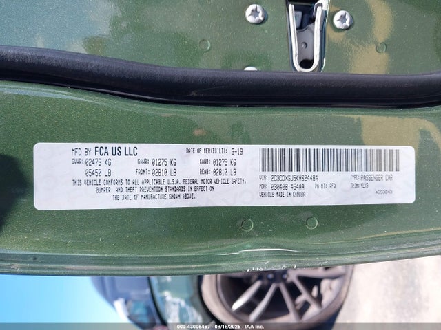 2019 DODGE CHARGER 2C3CDXGJ5KH624484 Photo 8