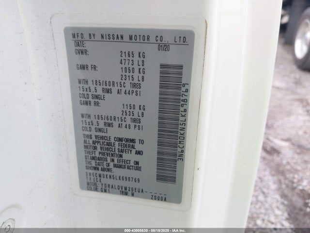3N6CM0KN5LK698769 Nissan NV200