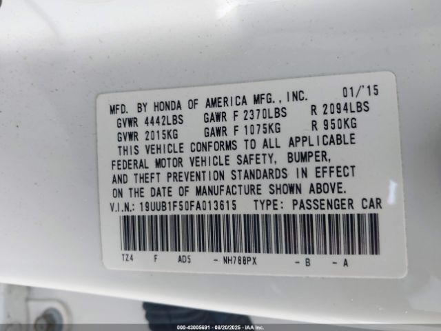 2015 ACURA TLX 19UUB1F50FA013615 Photo 8