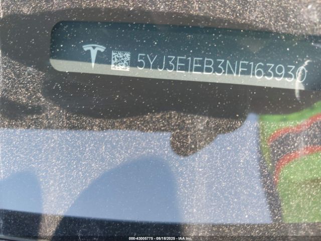 2022 TESLA MODEL 3 5YJ3E1EB3NF163930 Photo 8