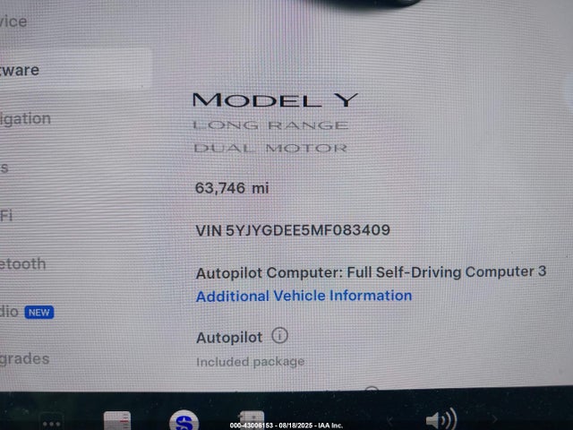 2021 TESLA MODEL Y 5YJYGDEE5MF083409 Photo 6