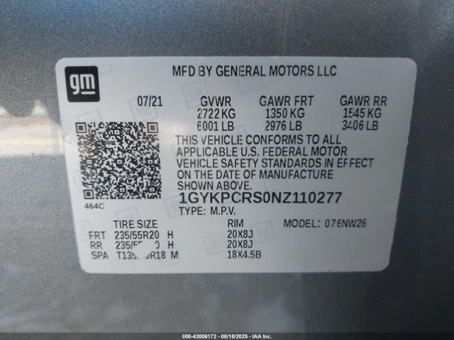2022 CADILLAC XT6 1GYKPCRS0NZ110277 Photo 8