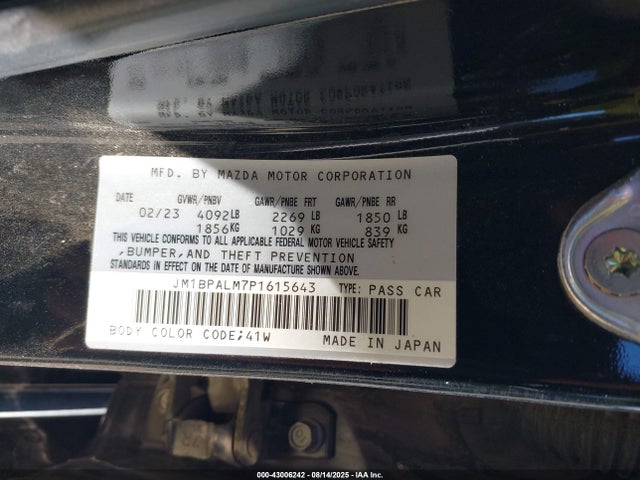Mazda pyukd 2023 JM1BPALM7P1615643 Image 9