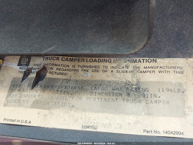 Aukcja sprzedaży 1983 Chevrolet K10, vin: 1GCEK14H9DF306946, numer aukcji: 43006263