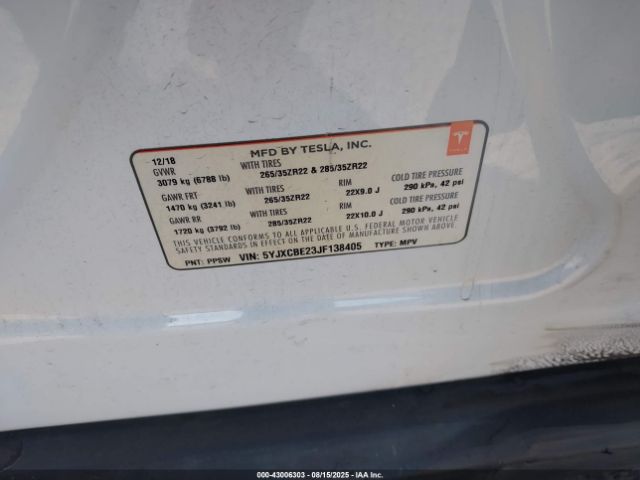 2018 TESLA MODEL X 5YJXCBE23JF138405 Photo 8
