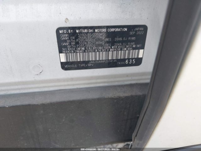 2023 MITSUBISHI OUTLANDER JA4J3UA84PZ014135 Photo 8