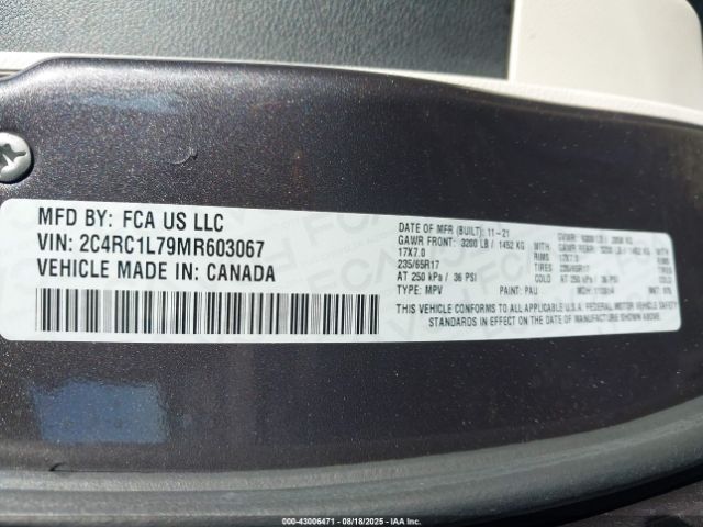 2021 CHRYSLER PACIFICA HYBRID 2C4RC1L79MR603067 Photo 8
