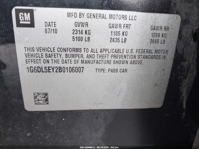 2011 CADILLAC CTS 1G6DL5EY2B0106007 Photo 8