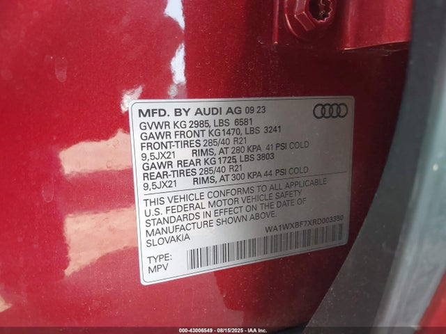 2024 AUDI Q7 WA1WXBF7XRD003350 Photo 8