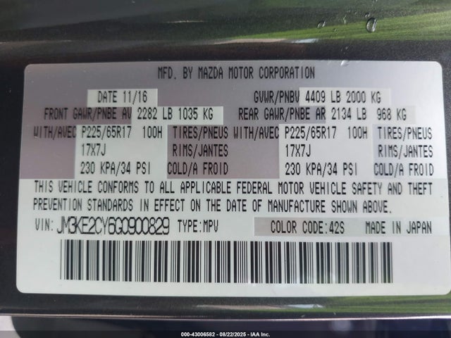 JM3KE2CY6G0900829 Mazda py
