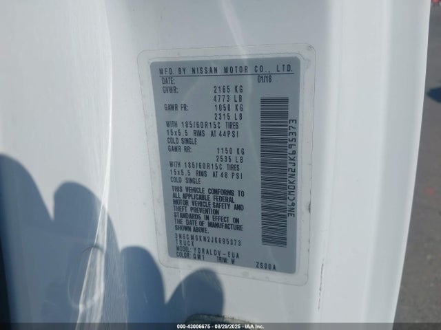 3N6CM0KN2JK695373 Nissan 2018