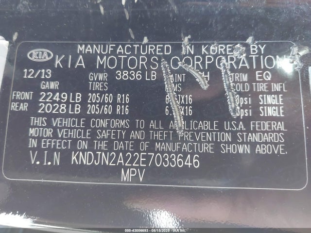 KIA dohc gdi gamma 2014 KNDJN2A22E7033646 Image 9