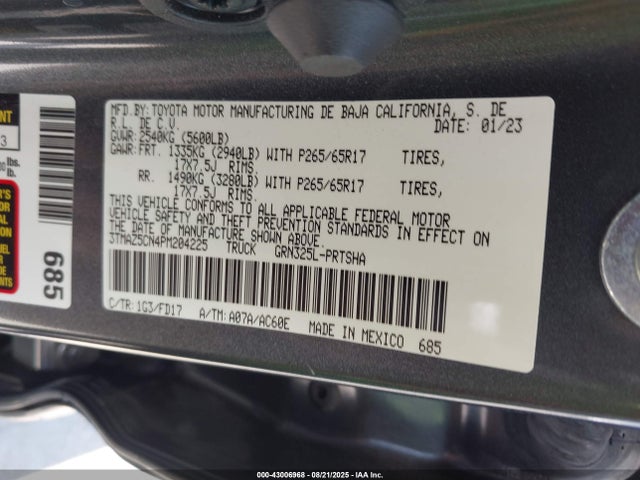 3TMAZ5CN4PM204225 Toyota 2gr-fks