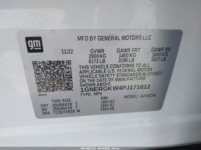 1GNERGKW4PJ171612 Chevrolet lfy