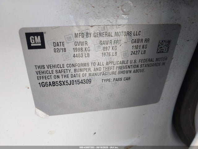 2018 CADILLAC ATS 1G6AB5SX5J0154309 Photo 8