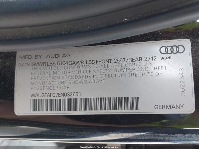2014 AUDI A6 WAUGFAFC7EN032651 Photo 8