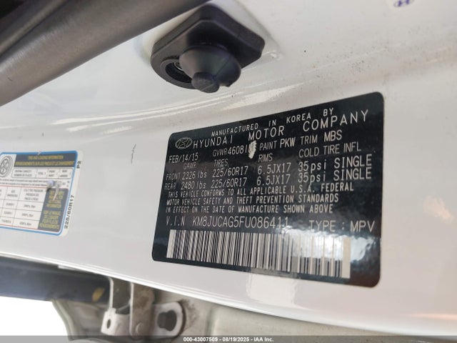 KM8JUCAG5FU086411 Hyundai dohc gdi theta ii