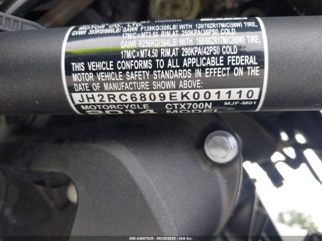 2014 HONDA CTX700 JH2RC6809EK001110 Photo 8