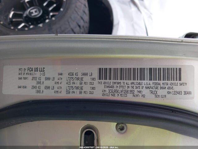 3C6UR5KLXFG581952 RAM 2500