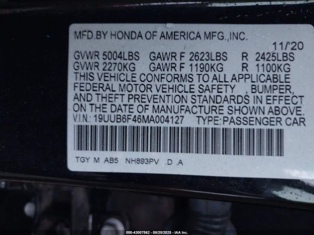 2021 ACURA TLX 19UUB6F46MA004127 Photo 8
