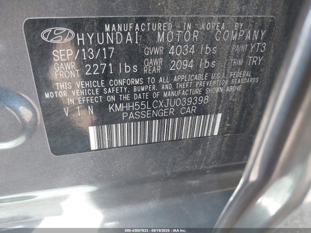 KMHH55LCXJU039398 Hyundai t-gdi gamma