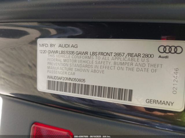 2021 AUDI A6 WAUD3AF20MN050605 Photo 8