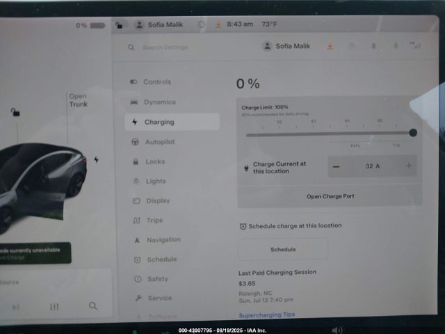 5YJ3E1EA4MF859413 Tesla MODEL 3