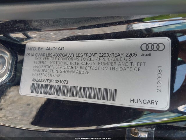 2015 AUDI A3 WAUCCGFF8F1021073 Photo 8