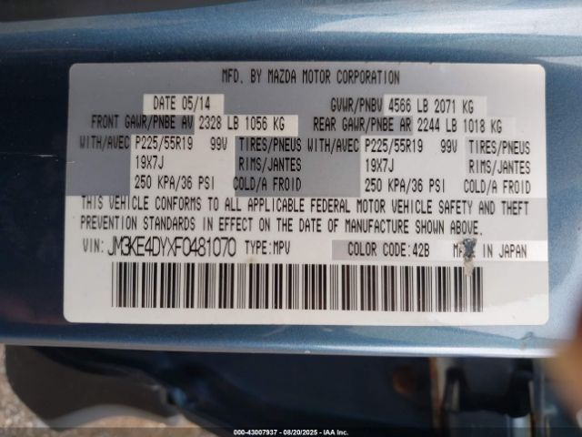 2015 MAZDA CX-5 JM3KE4DYXF0481070 Photo 8