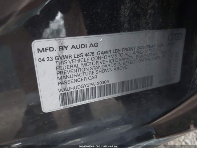 2023 AUDI A3 WAUHUDGY3PA120306 Photo 8