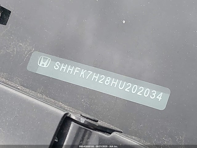 SHHFK7H28HU202034 Honda l15ba