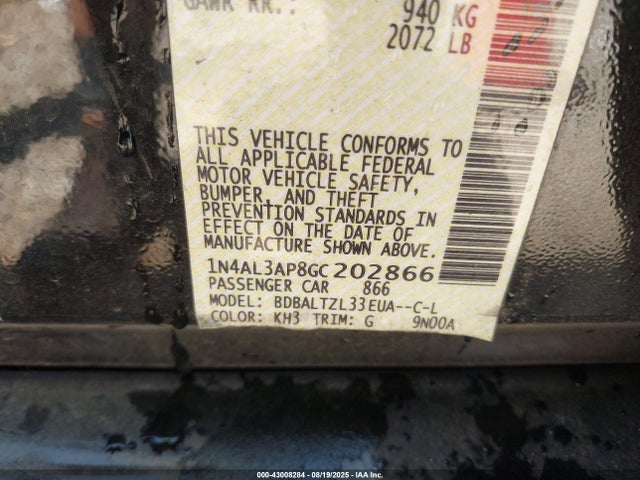 1N4AL3AP8GC202866 Nissan 2016