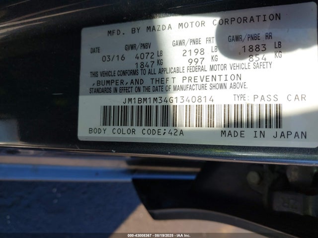 JM1BM1M34G1340814 Mazda py