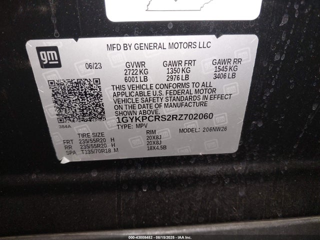 2024 CADILLAC XT6 1GYKPCRS2RZ702060 Photo 8
