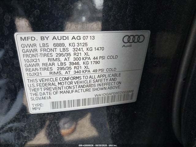 2014 AUDI Q7 WA1DGAFE6ED003906 Photo 8